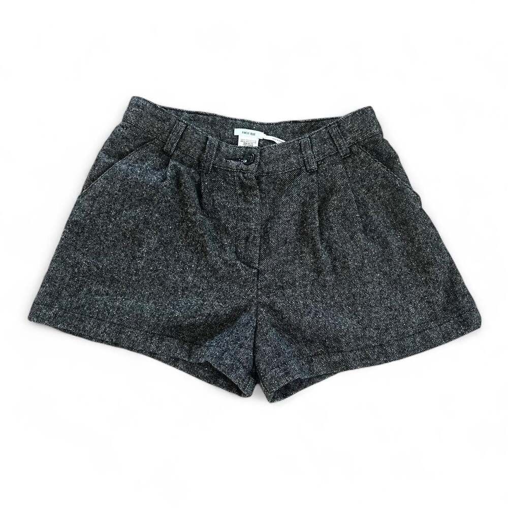 Kimchi Blue Tweed High-Waisted Shorts Grey Size 2
